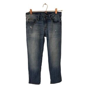 Apt. 9 Boyfriend Denim Jeans Distressed Modern Size 2 Inseam 26” Medium Wash